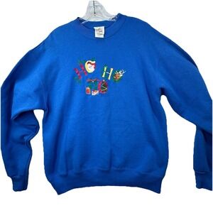 Vintage PB & J Brand Christmas Sweatshirt Mens Size Large 42-44 Ho Ho Ho USA